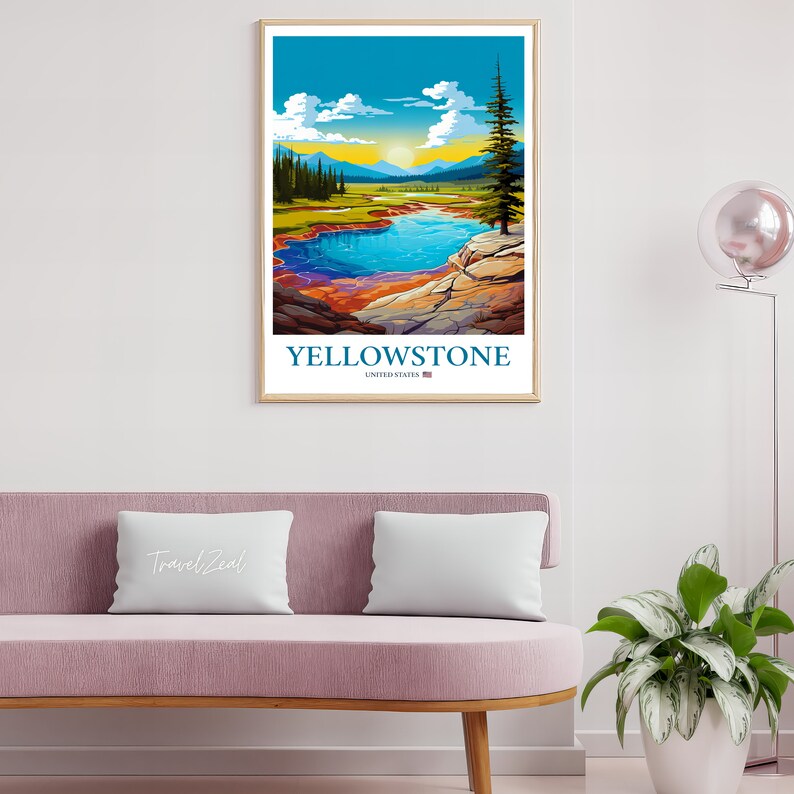 Yellowstone National Park Print, Yellowstone National Park Poster