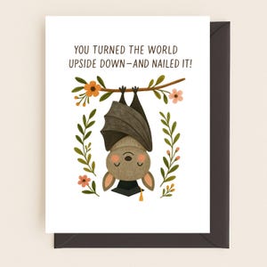 Graduation Card, High School Graduation Card, College Graduation Card, Digital Download, Funny Graduation Card, Bat Graduation Card