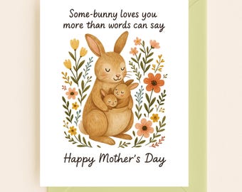 Glad mors dag-kort, mammas dag-kort, omtänksamt kort till mamma, roligt mors dag-kort, moderskapskort, nybliven mamma, digital nedladdning
