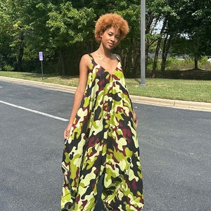 Sleeveless Wide Leg Jumpsuit Wedding Party African Dress Gift for Wife African America Summer Dress Gift for Girlfriend Africa Clothes