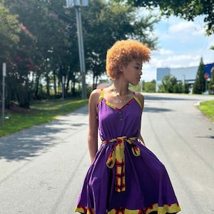 Ankara Print Dress: African Knee Length Party Dress