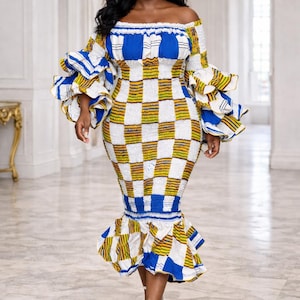 slim fit dress slacks Botswana Independence Day 1966 Long Sleeve Bodycon Dress Tribal African  Zebra Skins Pattern by African Pride
