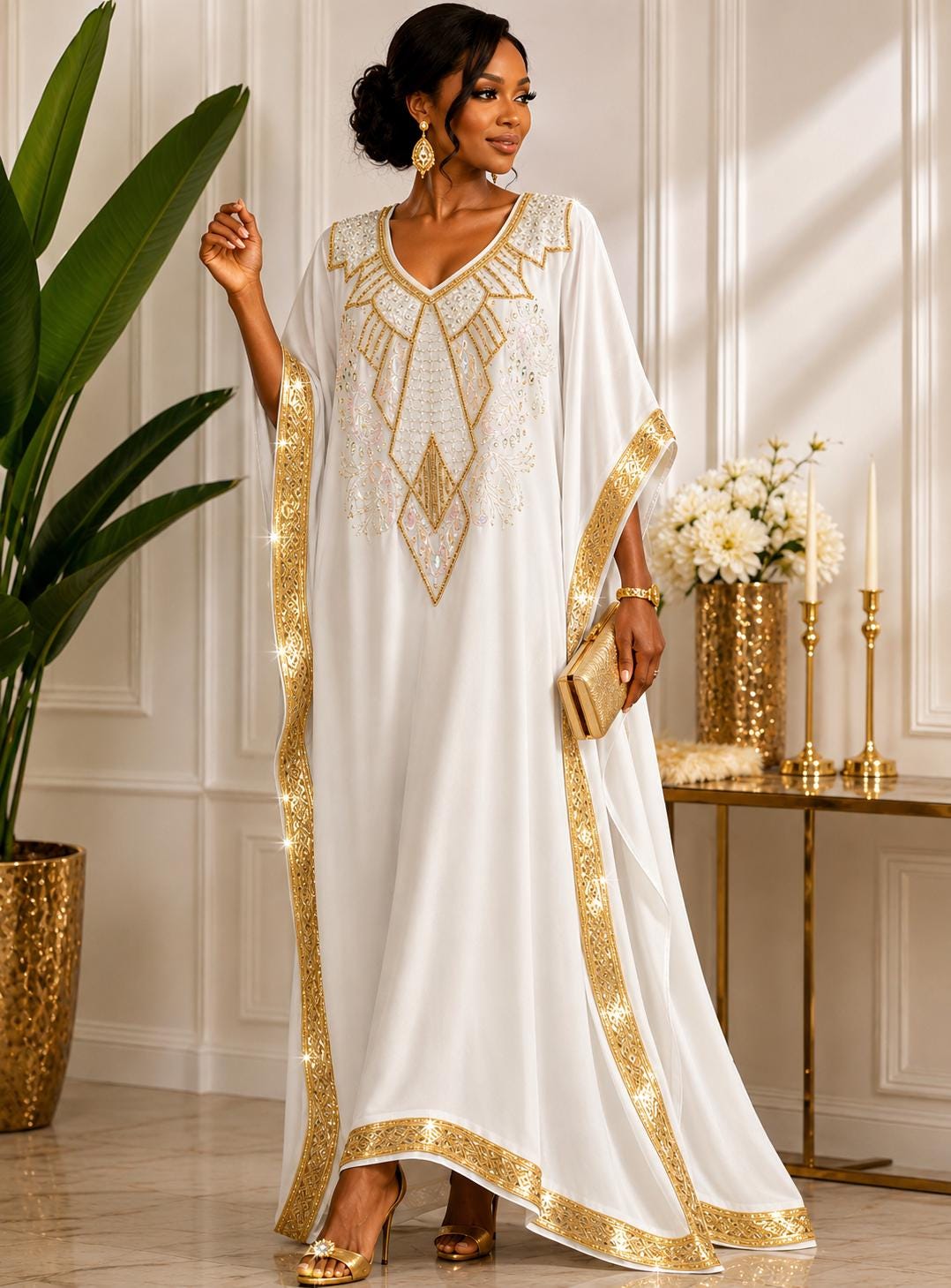 Embroidered African Dress for Women