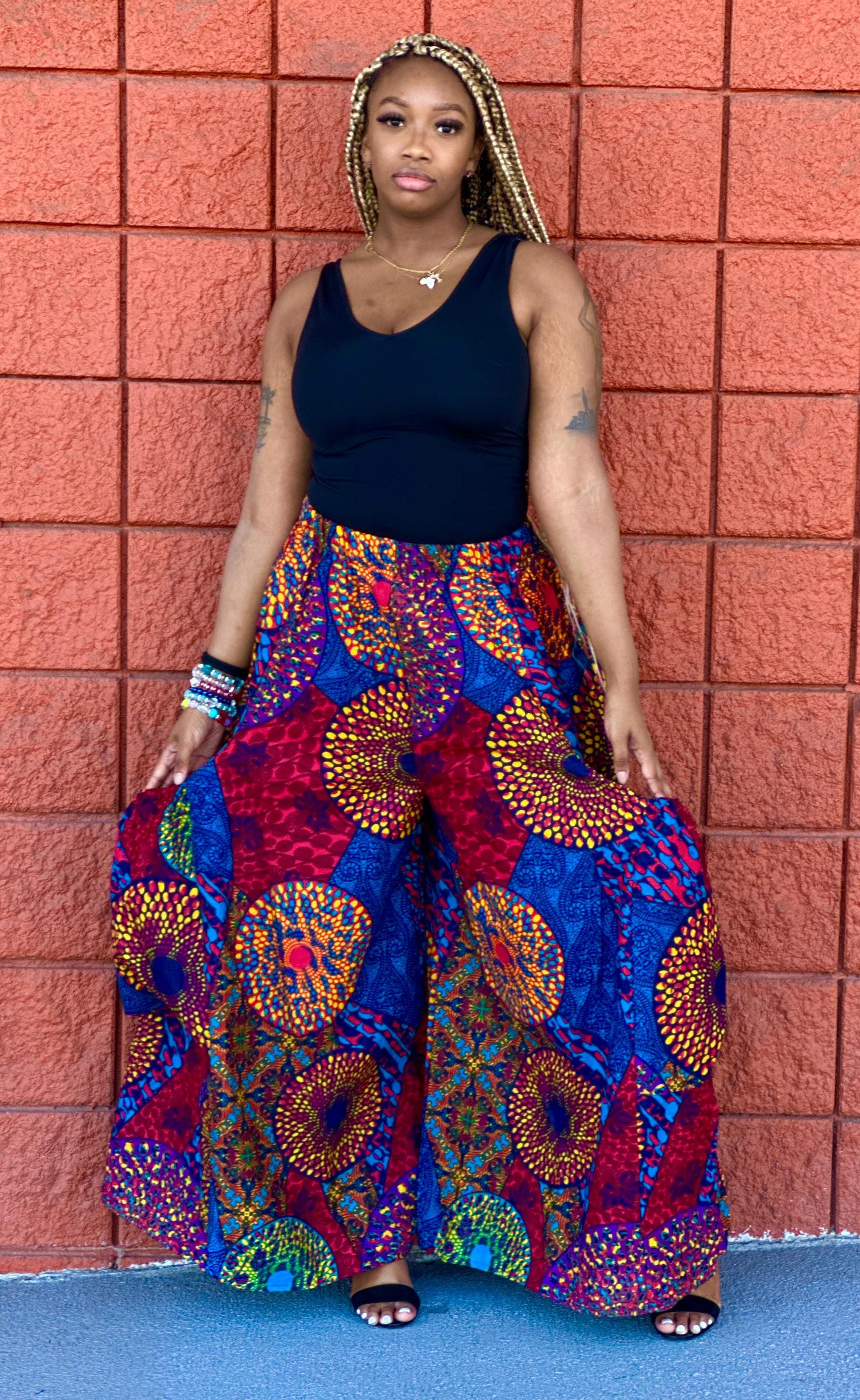 新品タグ付 TODAYFUL African Print Pants Duba Women's African Print Pants | Afrilege