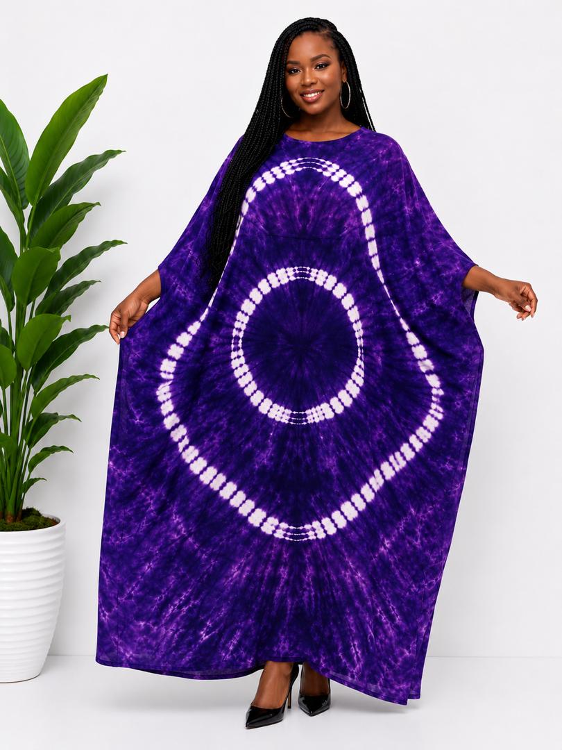 purple and gold tie dye dress Maxi dress