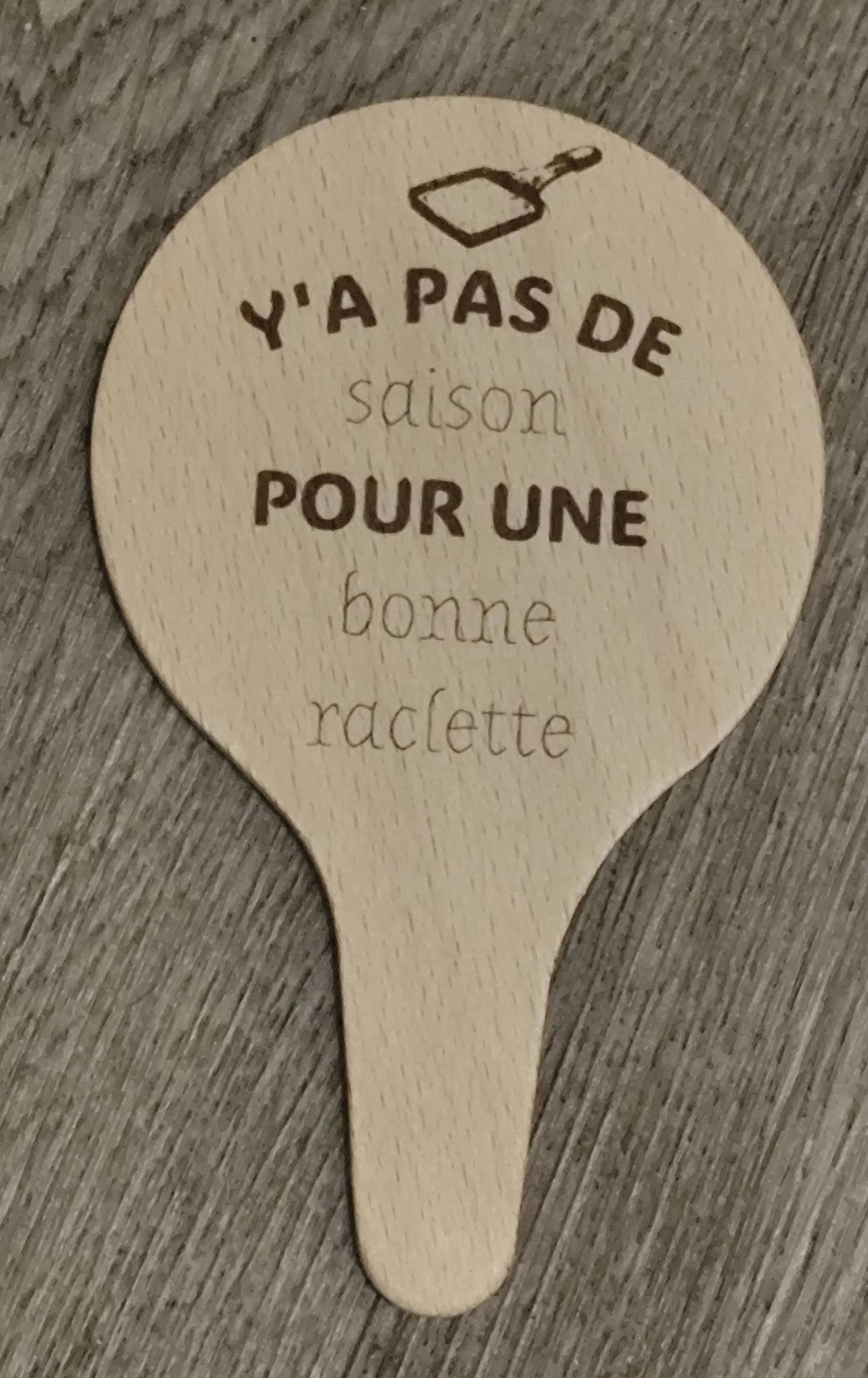 repose poêlon pour raclette à personnaliser