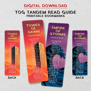 Throne of Glass - Tandem Read Bookmarks, Tower Of Dawn, Empire of Storms, Sarah J. Maas, EOS, ROD, SJM
