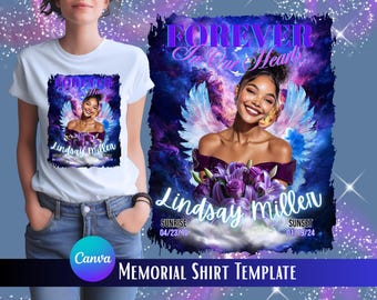 Modello Canva per maglietta commemorativa bootleg di Stairway to Heaven • Design modificabile per maglietta commemorativa • Maglietta stampabile fai da te per commemorazione R.I.P.