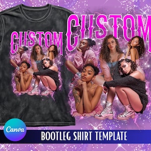 Custom Bootleg Rap Tee Editable Canva Template, Editable Retro Hip Hop T-Shirt Design, Streetwear Design Download, DIY Urban Style Shirt