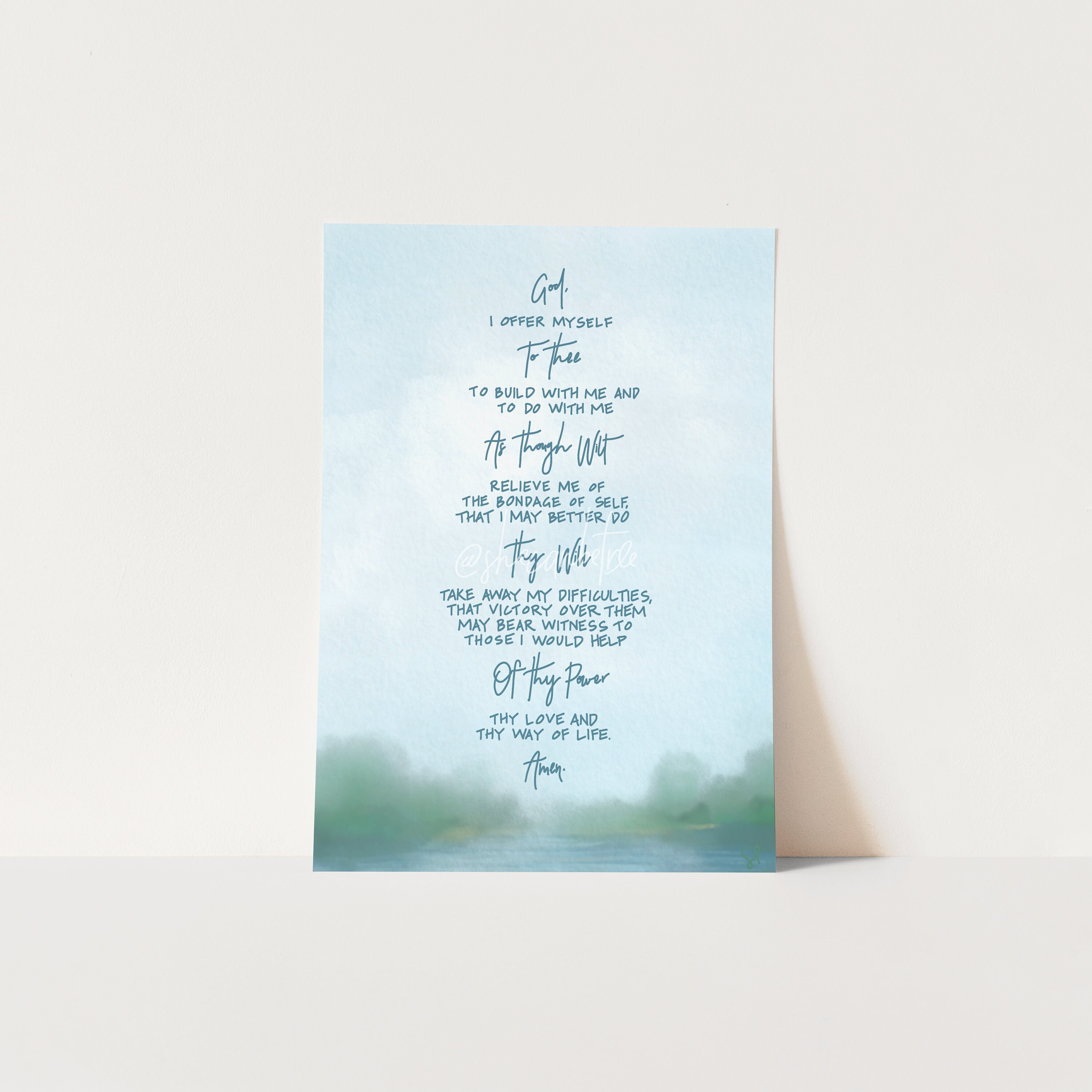 Third Step Prayer Art Print Etsy