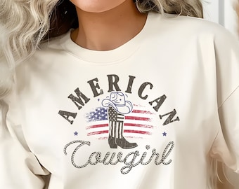American Cowgirl Comfort Colors T-shirt: patriottisch landshirt