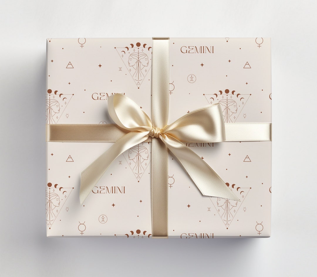 Gemini Wrapping Paper Zodiac Wrapping Paper Gemini Birthday Gift Zodiac
