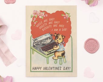 BISCUITS ARE NICE | romantic greeting card - weird funny dog humour valentines poem gift