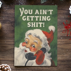 NÃO ESTOU RECEBENDO NADA | engraçados cartões de Natal vintage retrô