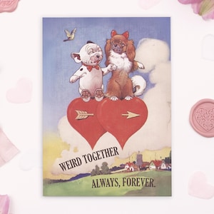 SAMEN RAAR | leuke retro romantische relatie valentijnskaart verjaardag