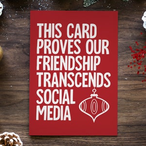 AMIGOS DE LAS REDES SOCIALES / tarjetas de Navidad con citas divertidas y sarcásticas identificables