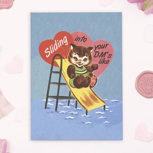 DM SLIDE | Adorable carte rétro effrontée rigolote pour la Saint-Valentin