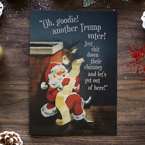 OTRO VOTANTE DE TRUMP / humor político de actualidad divertido anti Donald Trump tarjeta navideña