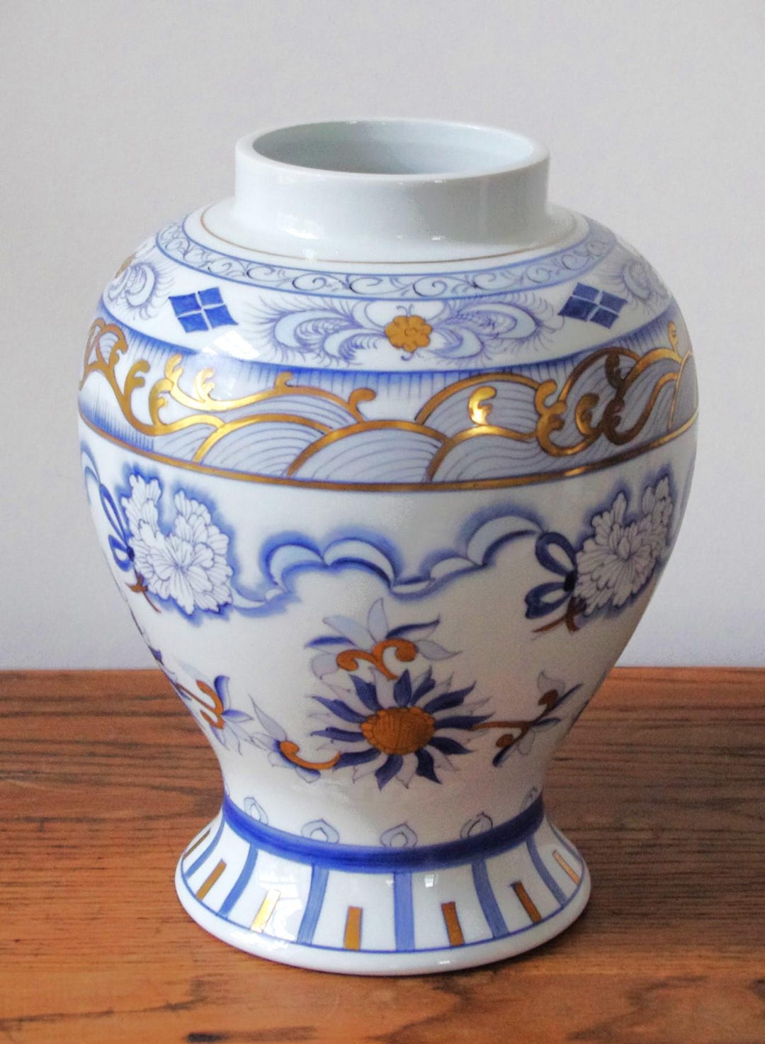 リモージュ　花瓶 J.L コケ リモージュ花瓶 フランス ブルー ホワイト パラディ磁器 25