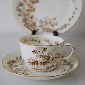 Antique George Jones & Sons Crescent China Trio Cup Saucer and Plate ENGLAND 1900s 84746