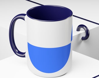 Two-Tone Coffee Mugs, 15oz