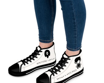 OMORI White Space High Top Sneakers, Anime Style Shoes