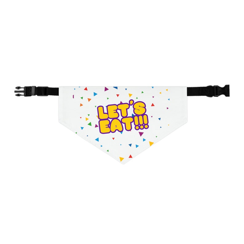 Chica Pet Bandana Collar, Dog Cat Accessories, Pet Scarf, Nights at Freddy Gift, Pet Clothes, Dog Clothing, Cat Clothing image 2