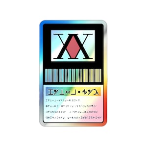 Anime Jagd Lizenz Holographische Aufkleber | Anime Merch
