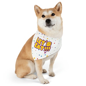 Chica Pet Bandana Collar, Dog Cat Accessories, Pet Scarf, Nights at Freddy Gift, Pet Clothes, Dog Clothing, Cat Clothing