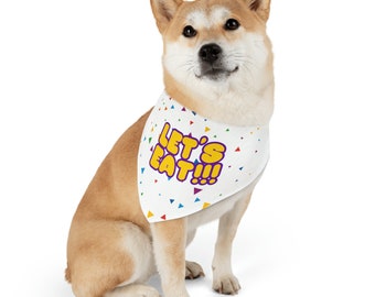 Chica Pet Bandana Collar, Dog Cat Accessories, Pet Scarf, Nights at Freddy Gift, Pet Clothes, Dog Clothing, Cat Clothing