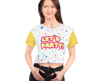 Let's Party Toy Chica Crop Tee