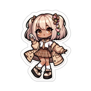 Ayumi  - Kogal Gyaru Sticker, Anime, Manga Decal Sticker, Anime Gift, Premium Graphics, Fan Stocking Stuffer, Gifts