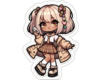 Ayumi Kogal Sticker – Glossy Vinyl Anime Decal, Fan Gift