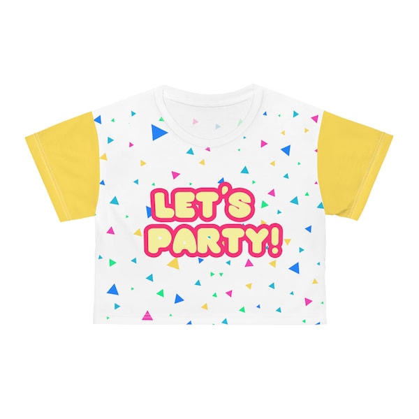 T-shirt court Chica Let's Party Toy, haut court. FNAF, T-shirt Five Nights, Chica, Chemise femme