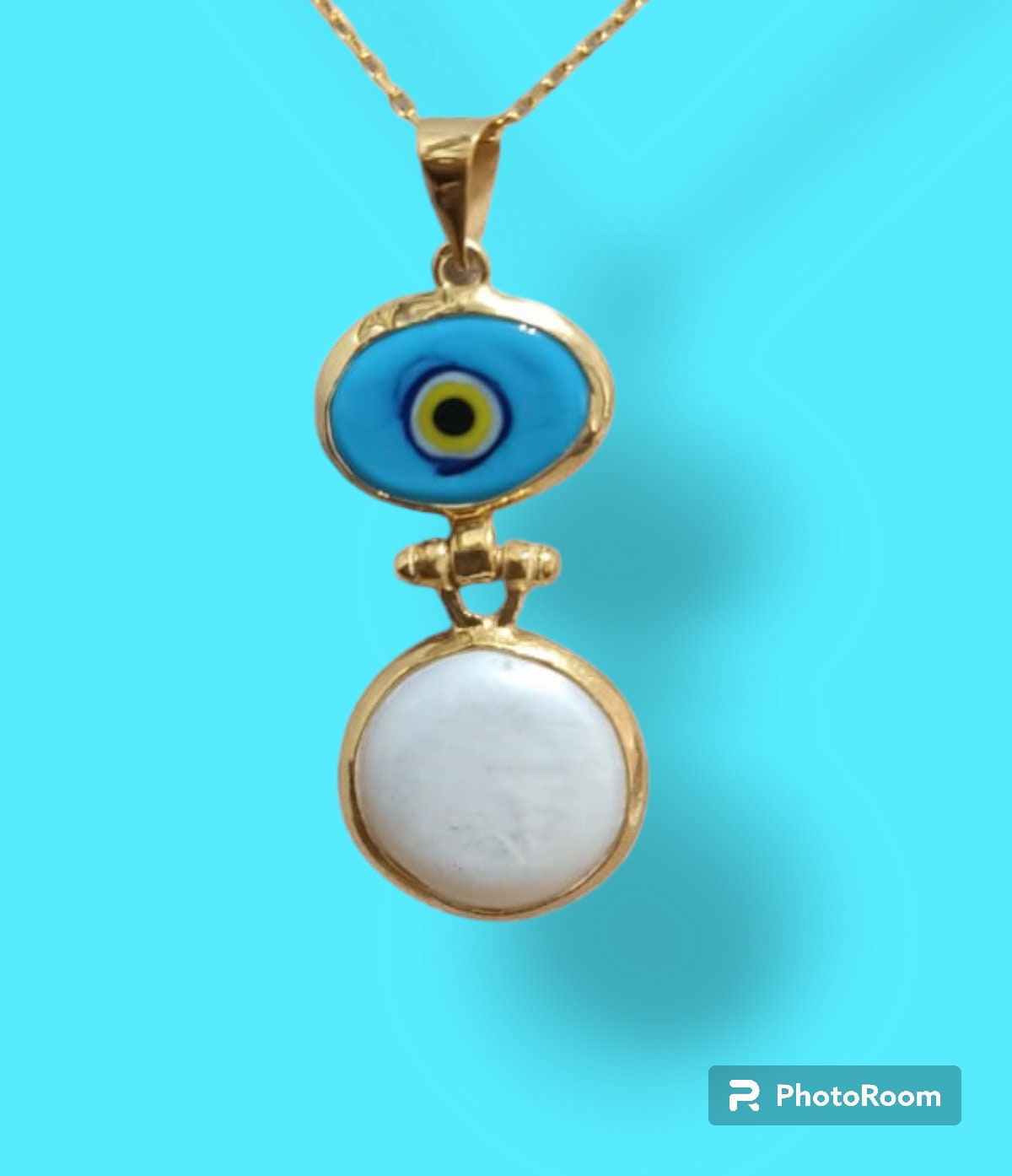 Visions Necklace Bronze/Pearl