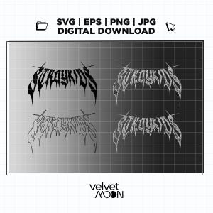 Logotipo de la gira Stray Kids Dominate Kpop Svg Eps Png Jpg / Calcomanía imprimible KPOP / Archivos vectoriales para Cricut y Silhouette / DTF Halftone