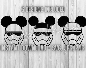 スター、ウォーズ、ストームトルーパー、ミッキー、マウス、頭