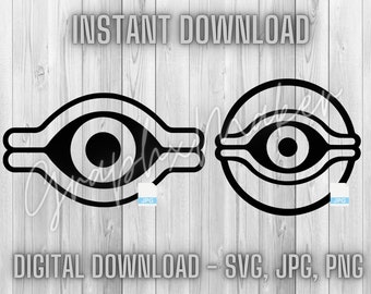Yu Gi Oh svg jpg png | Trading Card Game Yu-Gi-Oh! Millennium Eye Digital Download Instant Download