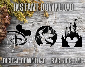 Mouse Ears Magical Vector Florida Trip Vacation Castle Theme Park SVG JPG PNG