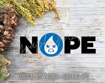 Magic the Gathering Nope Design SVG JPG PNG - Mtg - Magic Phyrexian Nope