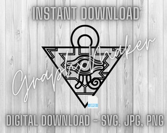 Yu Gi Oh svg jpg png | Trading Card Game Yu-Gi-Oh! Millennium Puzzle Digital Download Instant Download