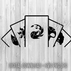 Magic the Gathering Tarjetas apiladas con símbolos Diseño SVG JPG PNG - Mtg - Símbolos mágicos pirexianos mágicos