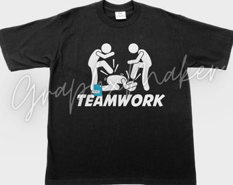 Teamwerk grappige vector afbeelding SVG PNG JPG digitale download perfect voor T-shirts auto's stickers kunst aan de muur