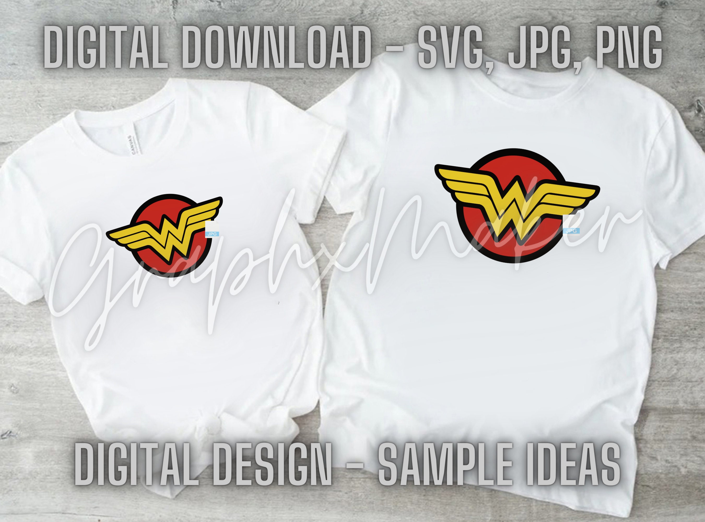 Wonder Woman Super Hero Icon SVG JPG PNG File Cut File for Cricut
