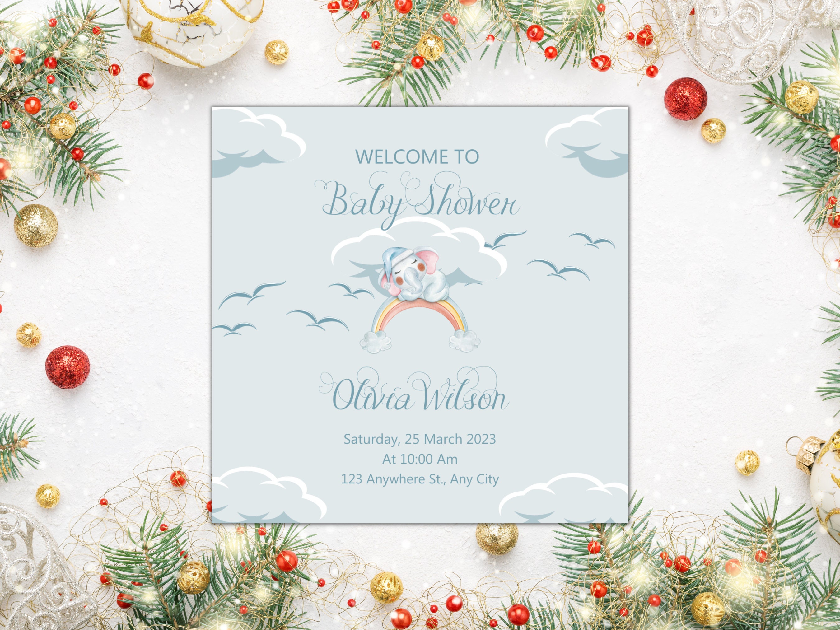 Editable Baby Shower Invitation themed Baby Shower Invitation ...