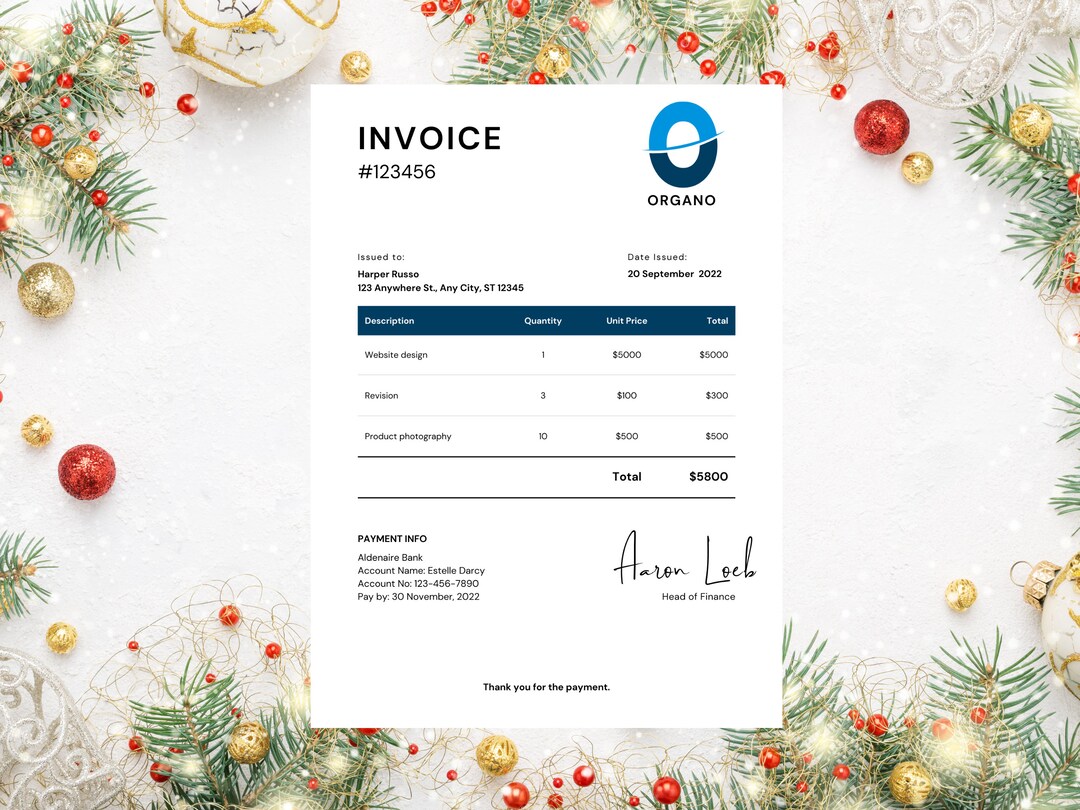 Business Invoice | Fully Editable Receipt | Editable Invoice Template ...