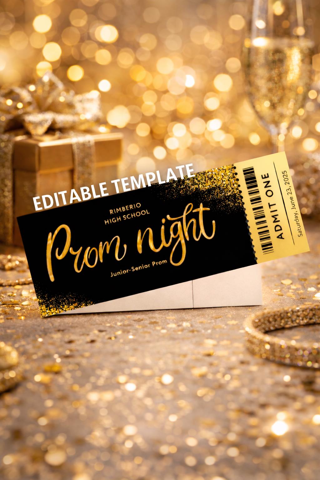 Prom Invites Editable Prom Invitation | Formal Invitation | Homecoming | Prom ...