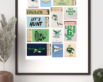 Eagles Matchbox Art Print | Philly Football Decor (Digital Download)