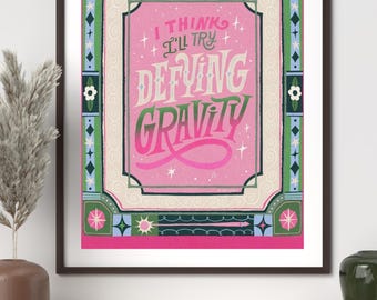 Whimsical Wicked-Inspired Print for Broadway Lovers - Defying Gravity - Broadway Wall Art