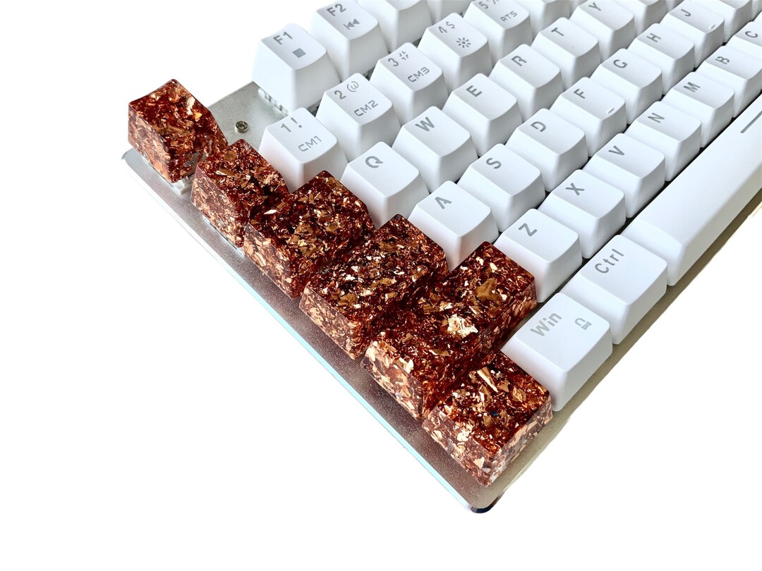 COPPER Custom Keycaps Keycaps Set Keycap Resin Keycap Etsy